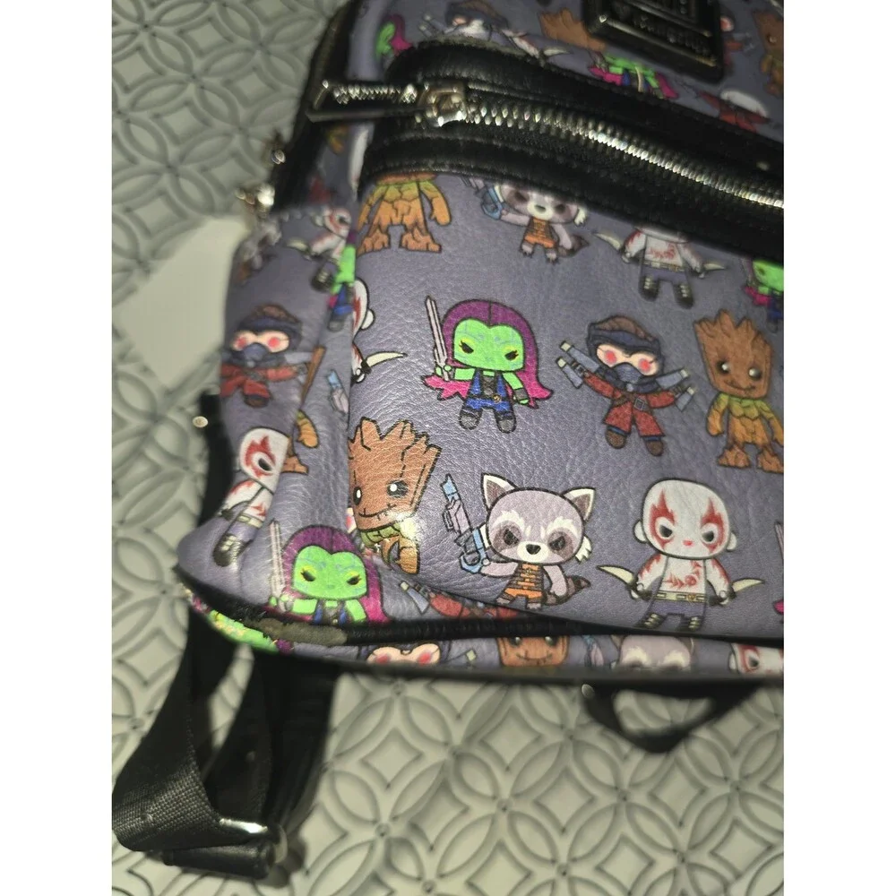 Loungefly marvel chibi character print mini backpack bookbag purse bag tote!